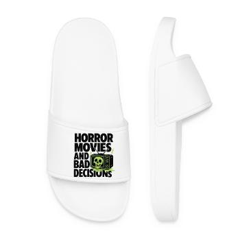 Films d’horreur et mauvaises décisions - Claquettes Femme - blanc - Devant