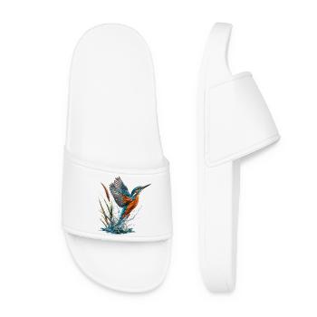 Martin-pêcheur émeraude en jaillissement - Claquettes Femme - blanc - Devant