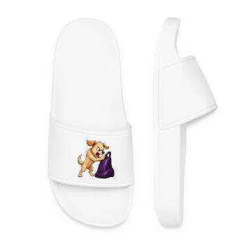 Angry Dog Vacuum Cleaner Showdown - Women’s Pool Sliders - white - Front
