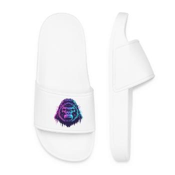 Brightly Colored Gorilla - Women’s Pool Sliders - white - Front