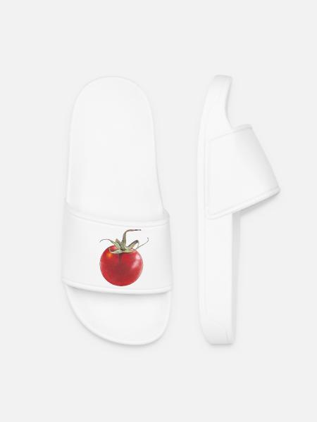 Tomate - Frauen Badelatschen - Weiß