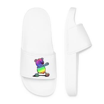 Panda coloré - Dab Dance - Tamponnage - Panda - Claquettes Femme - blanc - Devant