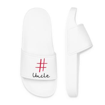 #Uncle Hashtag Social Media I Geschenkidee Onkel - Frauen Badelatschen - Weiß - Vorne