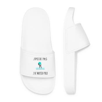 j' peux pas j'ai water-polo - Claquettes Femme - blanc - Devant