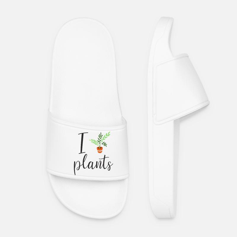 I plant plants - Women’s Pool Sliders - white