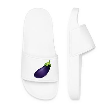 large violet glowing aubergine - Women’s Pool Sliders - white - Front