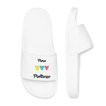 MERCI MAÎTRESSE. CADEAU MAÎTRESSE. VACANCES. ÉTÉ. - Claquettes Femme - blanc - Devant