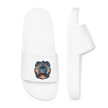 Chat magique - Claquettes Femme - blanc - Devant