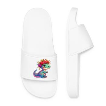 Dinosaur - Women’s Pool Sliders - white - Front