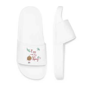 Enjoy every Day of Spring - Women’s Pool Sliders - white - Front