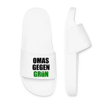 Omas gegen grün - Frauen Badelatschen - Weiß - Vorne