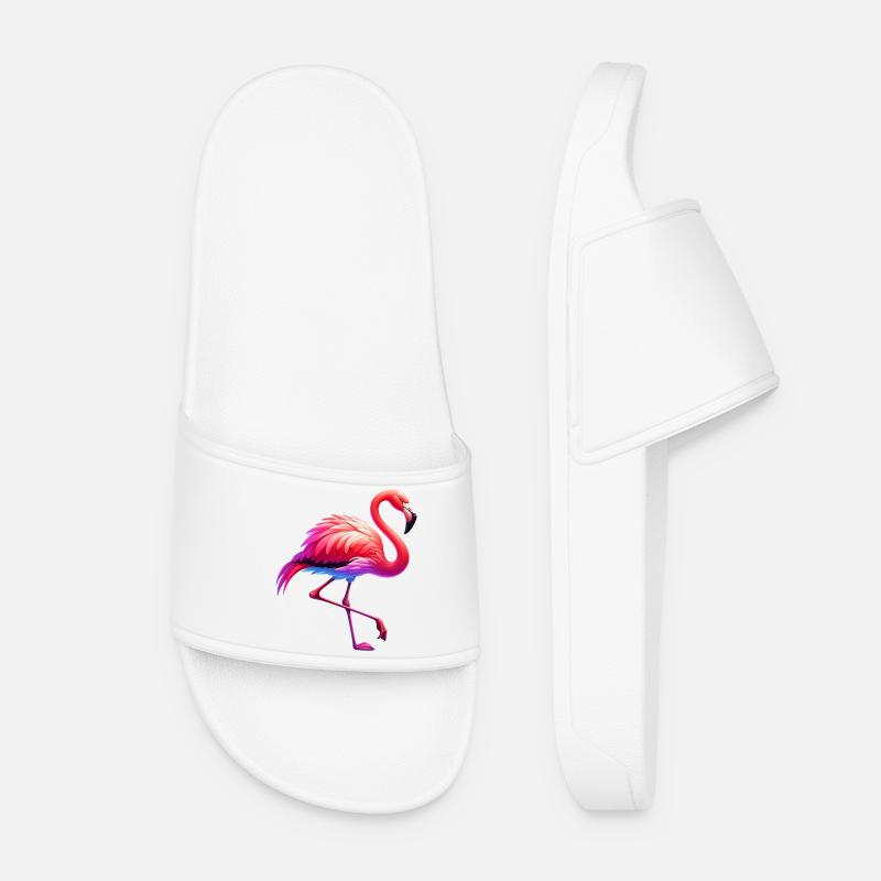 Flamingo - Frauen Badelatschen - Weiß