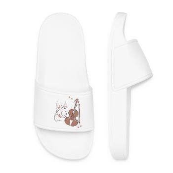 Violoncelle Instrument de musique - Claquettes Femme - blanc - Devant