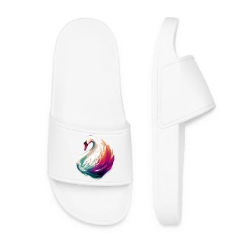 Cygne - Claquettes Femme - blanc - Devant