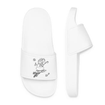 Bonhomme de neige avec traîneau Noël - Claquettes Femme - blanc - Devant