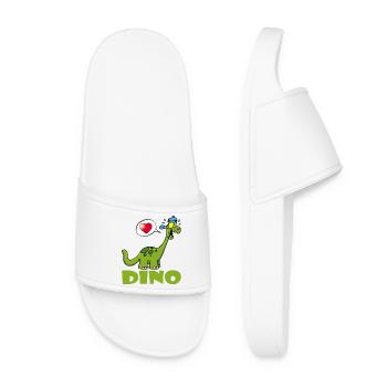 Kawaii Manga Dinosaurier - Frauen Badelatschen - Weiß - Vorne