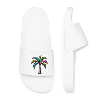 Palm tree - Women’s Pool Sliders - white - Front