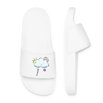 blue cloud - Women’s Pool Sliders - white - Front