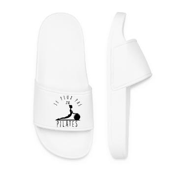 Je peux pas, j'ai pilates. - Claquettes Femme - blanc - Devant