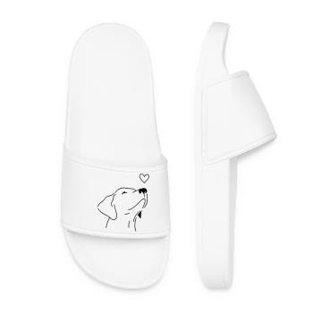 dog - Women’s Pool Sliders - white - Front