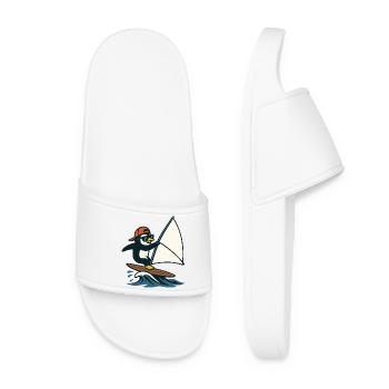 Cool pingouin Planche à voile Sports nautiques d’été - Claquettes Femme - blanc - Devant