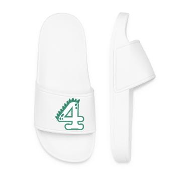 Number 4 - Women’s Pool Sliders - white - Front