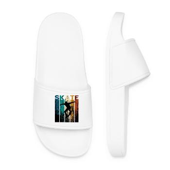 Skateboarder Skating Skateboard - Claquettes Femme - blanc - Devant