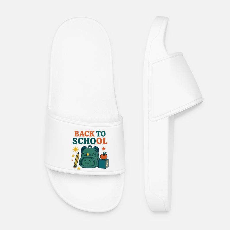 Backpack with school motif and joy - Women’s Pool Sliders - white