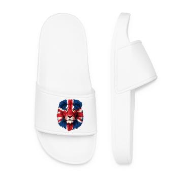 Britischer Löwe mit Union Jack Mähne - Frauen Badelatschen - Weiß - Vorne