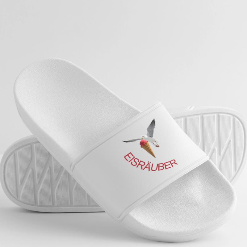 Möwe mit Eiscreme Eisräuber Claquettes Femme