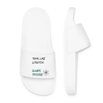 Positivité abstraite du design motivationnel - Claquettes Femme - blanc - Devant