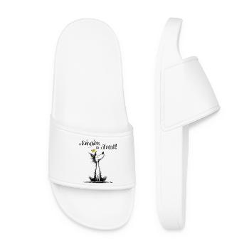 Chien avec couronne – Un royaume pour une friandise ! - Claquettes Femme - blanc - Devant