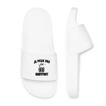 Je peux pas j'ai baby foot - Claquettes Femme - blanc - Devant