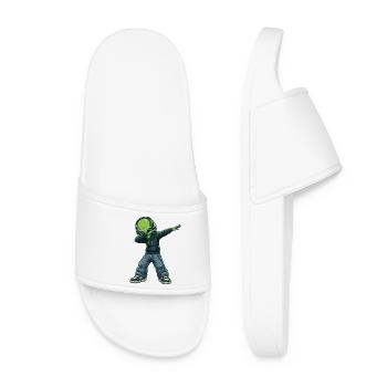 Extraterrestre en dab – Motif de dessin animé de science-fiction drôle - Claquettes Femme - blanc - Devant