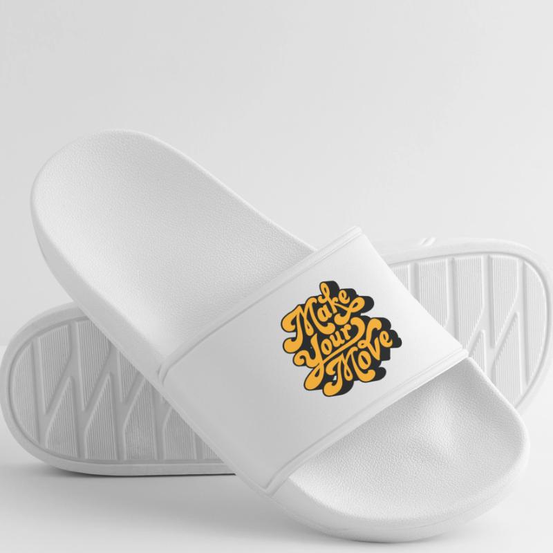 Make Your Move Retro Script Women’s Pool Sliders