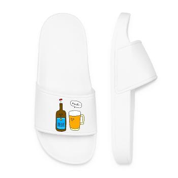 Kanpai! - Japanese speaking beer - Women’s Pool Sliders - white - Front