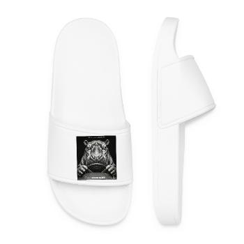 Hippopotamus Radar Control Speed Cameras - Women’s Pool Sliders - white - Front