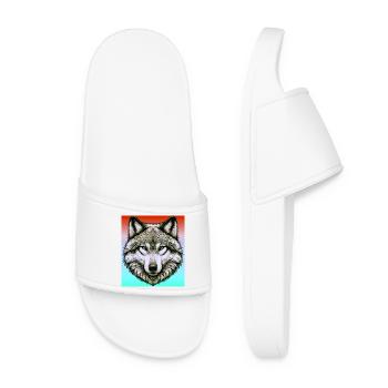 Wolf - Women’s Pool Sliders - white - Front