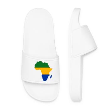 Gabon_Flagge_Afrika - Women’s Pool Sliders - white - Front