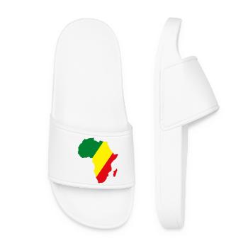 Kongo_Flagge_Afrika - Claquettes Femme - blanc - Devant