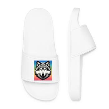 Wolf - Women’s Pool Sliders - white - Front