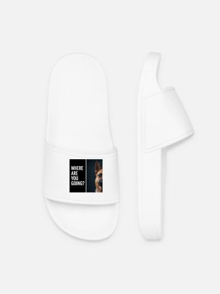 Diction du chien berger allemand - Claquettes Femme - blanc