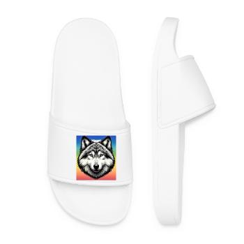 Wolf - Women’s Pool Sliders - white - Front