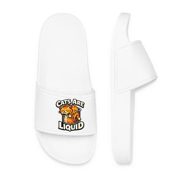 Les chats sont un mème liquide - Claquettes Femme - blanc - Devant