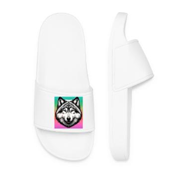 Wolf - Women’s Pool Sliders - white - Front