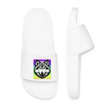 Wolf - Women’s Pool Sliders - white - Front