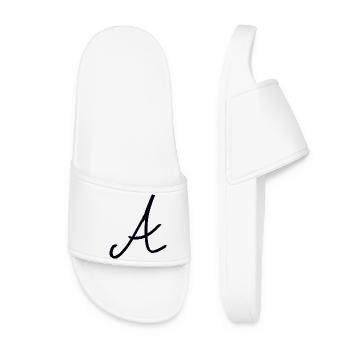 A Calligraphy Monogram - Women’s Pool Sliders - white - Front