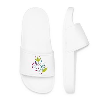 Grand-mère 2027 Cœur de Fleurs - Claquettes Femme - blanc - Devant