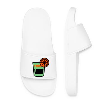 Cocktail Glas Logo - Frauen Badelatschen - Weiß - Vorne