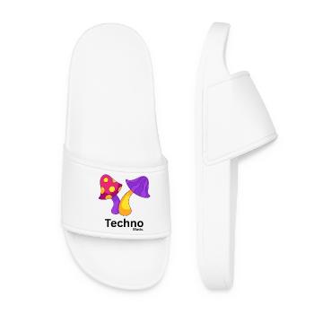 Vivid Mushroom Trio Pop Art - Women’s Pool Sliders - white - Front